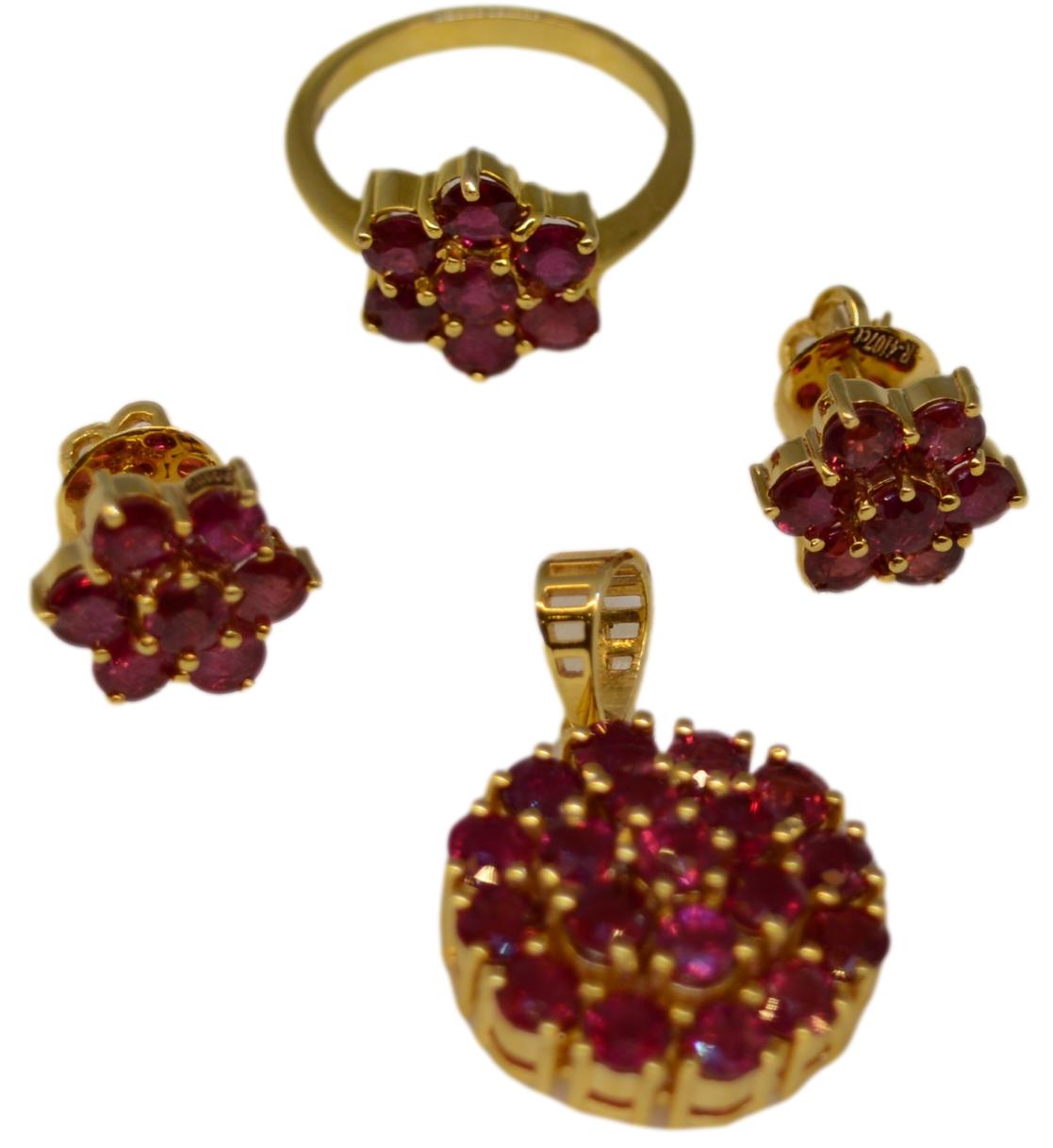 RUBYPENDANT SET